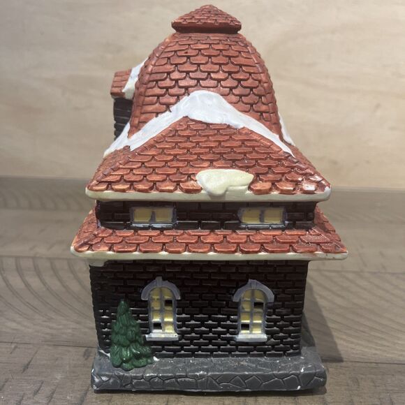 Vintage Train Station Christmas Trim A Home Village Town Porcelain Holiday 1996 - Picture 2 of 6